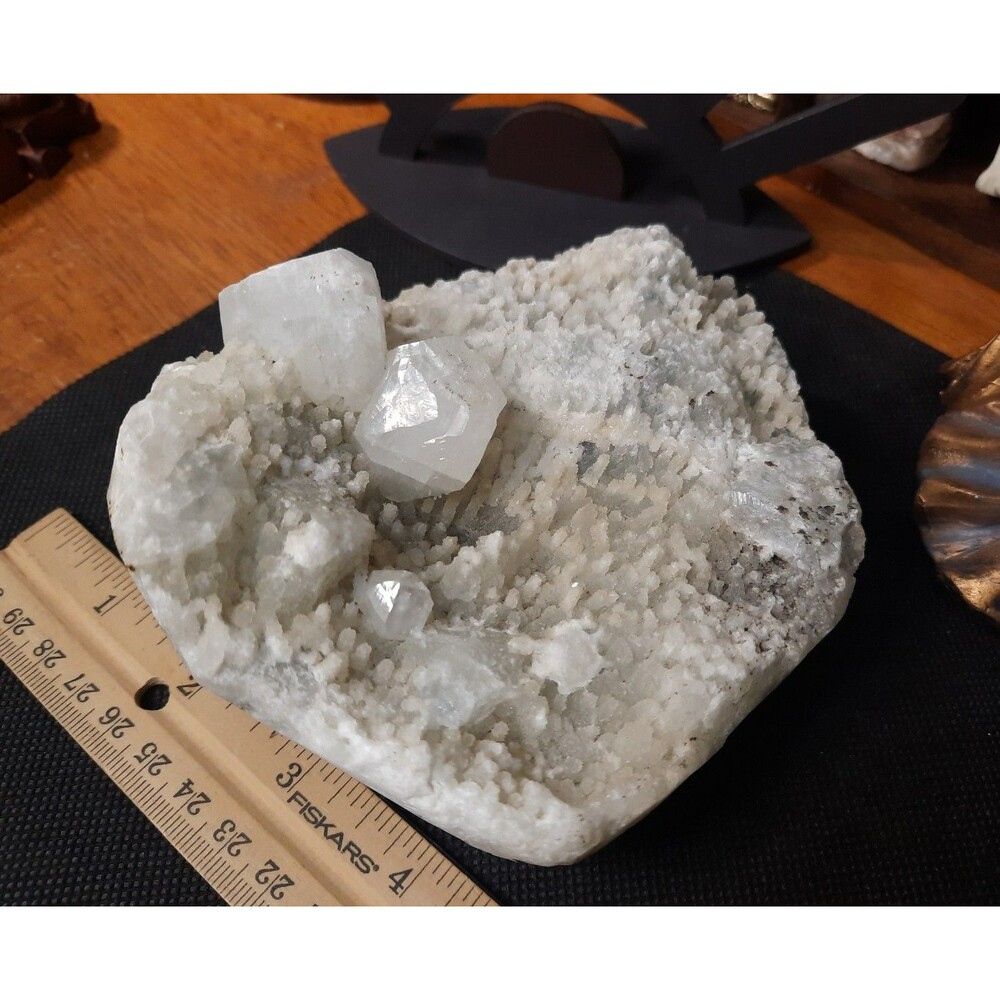 1.7lb Apophyllite Zeolite Cut Base With Calcite